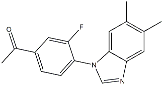 1-[4-(5,6-dimethyl-1H-1,3-benzodiazol-1-yl)-3-fluorophenyl]ethan-1-one 구조식 이미지