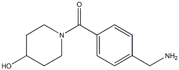 1-[4-(aminomethyl)benzoyl]piperidin-4-ol 구조식 이미지