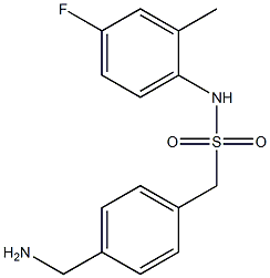 1-[4-(aminomethyl)phenyl]-N-(4-fluoro-2-methylphenyl)methanesulfonamide 구조식 이미지