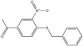 1-[4-(benzylsulfanyl)-3-nitrophenyl]ethan-1-one 구조식 이미지