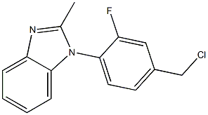 1-[4-(chloromethyl)-2-fluorophenyl]-2-methyl-1H-1,3-benzodiazole Structure