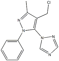 1-[4-(chloromethyl)-3-methyl-1-phenyl-1H-pyrazol-5-yl]-1H-1,2,4-triazole Structure