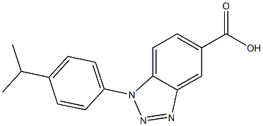 1-[4-(propan-2-yl)phenyl]-1H-1,2,3-benzotriazole-5-carboxylic acid Structure