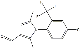 1-[4-chloro-2-(trifluoromethyl)phenyl]-2,5-dimethyl-1H-pyrrole-3-carbaldehyde Structure