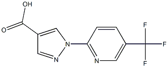 1-[5-(trifluoromethyl)pyridin-2-yl]-1H-pyrazole-4-carboxylic acid Structure