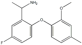 1-[5-fluoro-2-(2-methoxy-4-methylphenoxy)phenyl]ethan-1-amine 구조식 이미지
