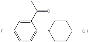 1-[5-fluoro-2-(4-hydroxypiperidin-1-yl)phenyl]ethan-1-one Structure