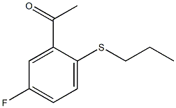 1-[5-fluoro-2-(propylsulfanyl)phenyl]ethan-1-one Structure