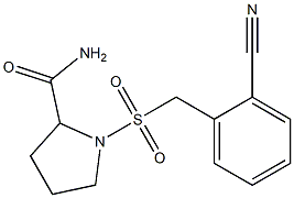 1-{[(2-cyanophenyl)methane]sulfonyl}pyrrolidine-2-carboxamide Structure
