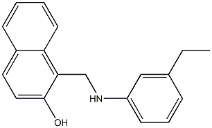 1-{[(3-ethylphenyl)amino]methyl}naphthalen-2-ol 구조식 이미지