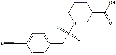 1-{[(4-cyanophenyl)methane]sulfonyl}piperidine-3-carboxylic acid Structure