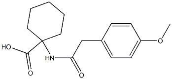 1-{[(4-methoxyphenyl)acetyl]amino}cyclohexanecarboxylic acid 구조식 이미지