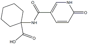 1-{[(6-oxo-1,6-dihydropyridin-3-yl)carbonyl]amino}cyclohexanecarboxylic acid 구조식 이미지