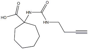 1-{[(but-3-ynylamino)carbonyl]amino}cycloheptanecarboxylic acid 구조식 이미지