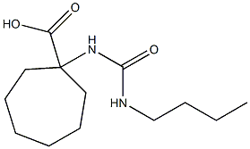 1-{[(butylamino)carbonyl]amino}cycloheptanecarboxylic acid 구조식 이미지