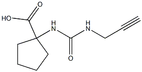 1-{[(prop-2-ynylamino)carbonyl]amino}cyclopentanecarboxylic acid Structure