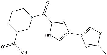 1-{[4-(2-methyl-1,3-thiazol-4-yl)-1H-pyrrol-2-yl]carbonyl}piperidine-3-carboxylic acid 구조식 이미지