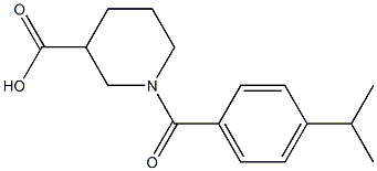 1-{[4-(propan-2-yl)phenyl]carbonyl}piperidine-3-carboxylic acid 구조식 이미지