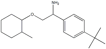1-{1-amino-2-[(2-methylcyclohexyl)oxy]ethyl}-4-tert-butylbenzene 구조식 이미지