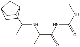 1-{2-[(1-{bicyclo[2.2.1]heptan-2-yl}ethyl)amino]propanoyl}-3-methylurea Structure