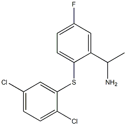 1-{2-[(2,5-dichlorophenyl)sulfanyl]-5-fluorophenyl}ethan-1-amine 구조식 이미지