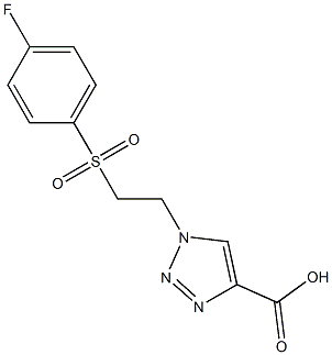 1-{2-[(4-fluorobenzene)sulfonyl]ethyl}-1H-1,2,3-triazole-4-carboxylic acid Structure