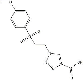 1-{2-[(4-methoxybenzene)sulfonyl]ethyl}-1H-1,2,3-triazole-4-carboxylic acid 구조식 이미지