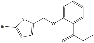 1-{2-[(5-bromothiophen-2-yl)methoxy]phenyl}propan-1-one 구조식 이미지