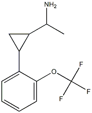 1-{2-[2-(trifluoromethoxy)phenyl]cyclopropyl}ethan-1-amine Structure