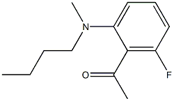 1-{2-[butyl(methyl)amino]-6-fluorophenyl}ethan-1-one 구조식 이미지