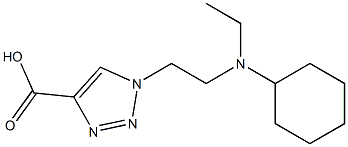 1-{2-[cyclohexyl(ethyl)amino]ethyl}-1H-1,2,3-triazole-4-carboxylic acid Structure