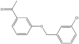 1-{3-[(3-chlorophenyl)methoxy]phenyl}ethan-1-one 구조식 이미지