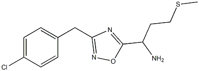 1-{3-[(4-chlorophenyl)methyl]-1,2,4-oxadiazol-5-yl}-3-(methylsulfanyl)propan-1-amine Structure