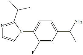 1-{3-fluoro-4-[2-(propan-2-yl)-1H-imidazol-1-yl]phenyl}ethan-1-amine 구조식 이미지