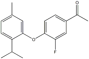 1-{3-fluoro-4-[5-methyl-2-(propan-2-yl)phenoxy]phenyl}ethan-1-one 구조식 이미지