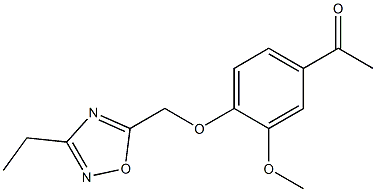 1-{4-[(3-ethyl-1,2,4-oxadiazol-5-yl)methoxy]-3-methoxyphenyl}ethan-1-one 구조식 이미지