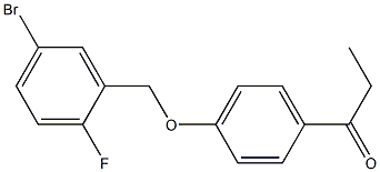 1-{4-[(5-bromo-2-fluorophenyl)methoxy]phenyl}propan-1-one Structure