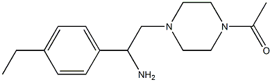 1-{4-[2-amino-2-(4-ethylphenyl)ethyl]piperazin-1-yl}ethan-1-one 구조식 이미지