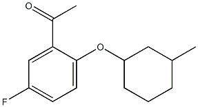 1-{5-fluoro-2-[(3-methylcyclohexyl)oxy]phenyl}ethan-1-one Structure