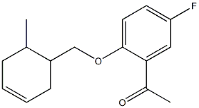 1-{5-fluoro-2-[(6-methylcyclohex-3-en-1-yl)methoxy]phenyl}ethan-1-one 구조식 이미지