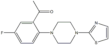 1-{5-fluoro-2-[4-(1,3-thiazol-2-yl)piperazin-1-yl]phenyl}ethan-1-one Structure