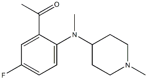 1-{5-fluoro-2-[methyl(1-methylpiperidin-4-yl)amino]phenyl}ethan-1-one 구조식 이미지