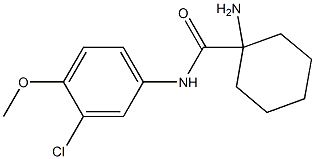 1-amino-N-(3-chloro-4-methoxyphenyl)cyclohexanecarboxamide 구조식 이미지