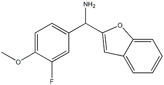 1-benzofuran-2-yl(3-fluoro-4-methoxyphenyl)methanamine Structure