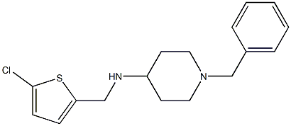 1-benzyl-N-[(5-chlorothiophen-2-yl)methyl]piperidin-4-amine Structure