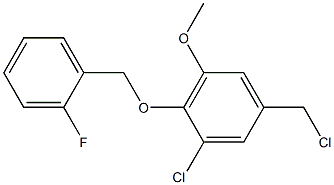 1-chloro-5-(chloromethyl)-2-[(2-fluorophenyl)methoxy]-3-methoxybenzene Structure