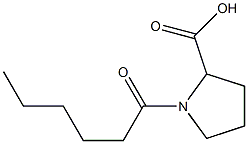 1-hexanoylpyrrolidine-2-carboxylic acid Structure