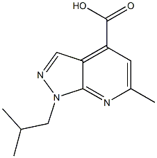 1-isobutyl-6-methyl-1H-pyrazolo[3,4-b]pyridine-4-carboxylic acid 구조식 이미지