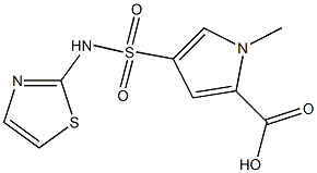 1-methyl-4-(1,3-thiazol-2-ylsulfamoyl)-1H-pyrrole-2-carboxylic acid 구조식 이미지
