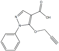 1-phenyl-5-(prop-2-yn-1-yloxy)-1H-pyrazole-4-carboxylic acid 구조식 이미지